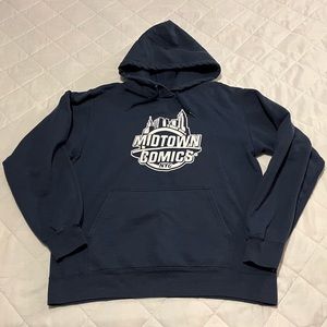 Midtown Comics NYC Navy Graphic Hoodie Medium